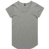 Grey CB Clothing Womens Curved Hem T-Shirts